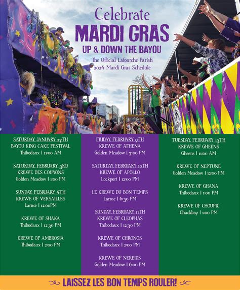 mardi gras parade schedule 2024 new orleans